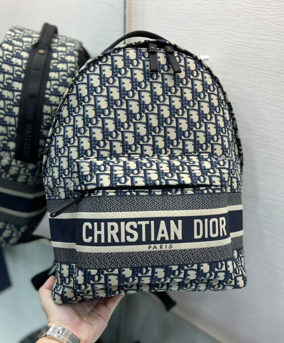 Christian Dior Diortravel Backpack Dark Blue